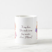 Personalisiertes Herz Muster B Anfangsbuchstabe De Kaffeetasse (Mittel)