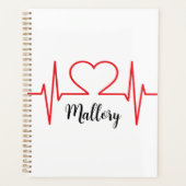 Personalisiertes Herz Planer (Vorderseite)