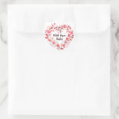 Personalisiertes Herz Quadratischer Aufkleber (Tasche)