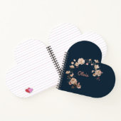 Personalisiertes Herz-Shaped Blumenspiral-Notebook Notizblock (Innenseite)