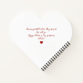 Personalisiertes Herz-Shaped Liebe Notebook Notizblock (Rückseite)