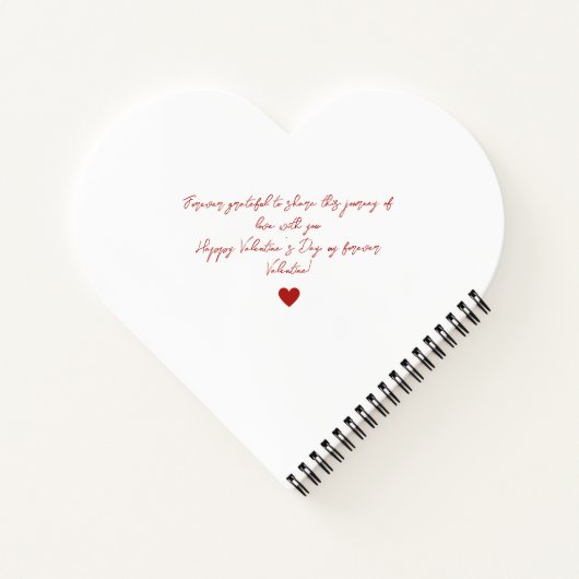 Personalisiertes Herz-Shaped Liebe Notebook Notizblock (Rückseite)