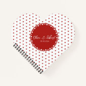 Personalisiertes Herz-Shaped Liebe Notebook Notizblock (Vorderseite)