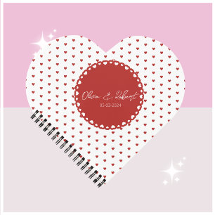 Personalisiertes Herz-Shaped Liebe Notebook Notizblock