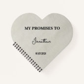 Personalisiertes Herz-Shaped Vow Book| Meine Versp Notizblock (Vorderseite)