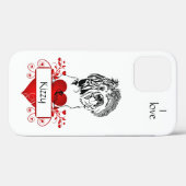 Personalisiertes Herz/Shih Tzu iPhone Case (Rückseite (Horizontal))