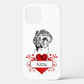 Personalisiertes Herz/Shih Tzu iPhone Case (Rückseite)