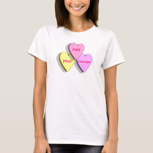 Personalisiertes Herz-Süßigkeits-Shirt T-Shirt