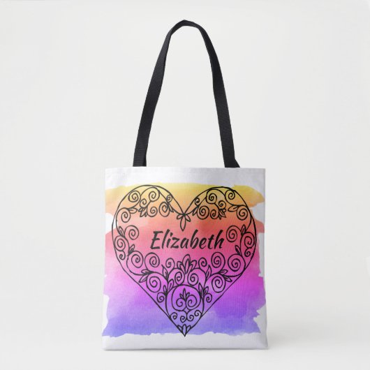 Personalisiertes Herz Tasche (Vorderseite)