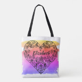 Personalisiertes Herz Tasche (Rückseite)