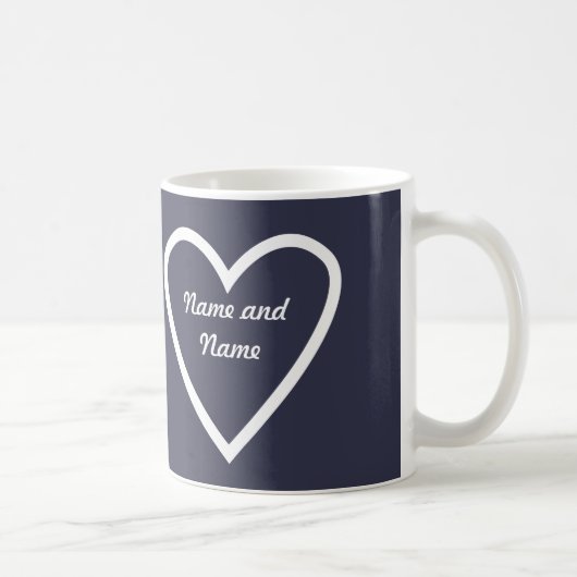 Personalisiertes Herz-Tassen-Geschenk Kaffeetasse (Rechts)