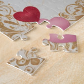 Personalisiertes Herz und Rose Puzzle (Seite)
