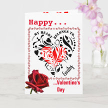 Personalisiertes Herzdesign Valentine Fotokarte