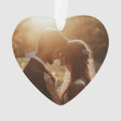 Personalisiertes Herzform Valentin Akrylornament Ornament (Rückseite)
