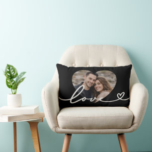 Personalisiertes Herzfoto Lendenkissen
