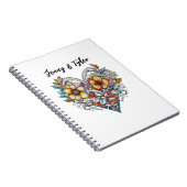 Personalisiertes Herzherz Romantik Notizblock (Rechte Seite)