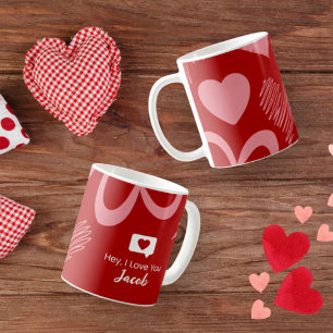 Personalisiertes Herzklopfen Liebe Sie Romantische Kaffeetasse