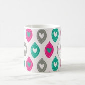 Personalisiertes Herzmuster Kaffeetasse (Mittel)