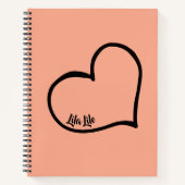 Personalisiertes HerzNotebook Notizblock (Vorderseite)