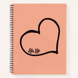 Personalisiertes HerzNotebook Notizblock
