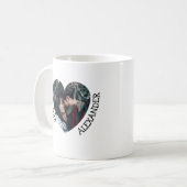 Personalisiertes Herzpaar Foto und 2 individuelle Kaffeetasse (Vorderseite Links)