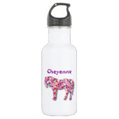 Personalisiertes Herzpink - Trinkflasche (Vorderseite)
