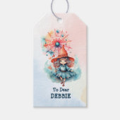 Personalisiertes Hexen-Halloween-Geschenk-Design Geschenkanhänger (Vorderseite)