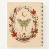 Personalisiertes Hexen-Herbst-Luna-Moth-Tagebuch Notizblock (Rückseite)