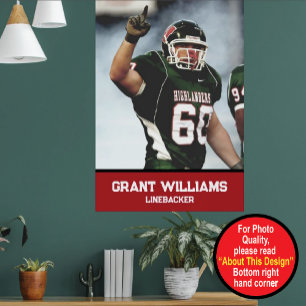 Personalisiertes High School oder College Football Poster