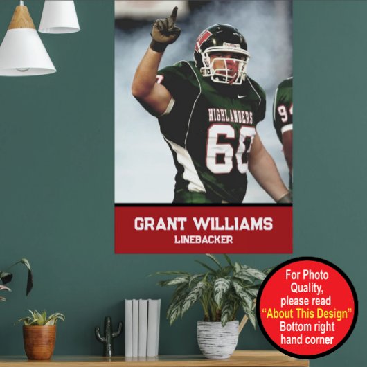 Personalisiertes High School oder College Football Poster