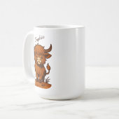 Personalisiertes Highland-Cow-Geschenk Kaffeetasse (Vorderseite Links)