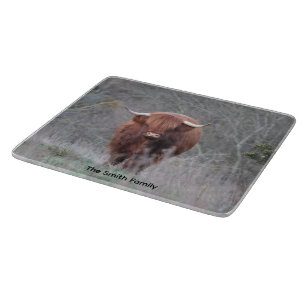 Personalisiertes Highland-Cow-Schneidbrett Schneidebrett