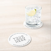 Personalisiertes Hinzufügen eines benutzerdefinier Runder Pappuntersetzer (Vor Ort)