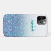 Personalisiertes Hinzufügen eines Namens Blue Gree Case-Mate iPhone Hülle (Rückseite (Horizontal))