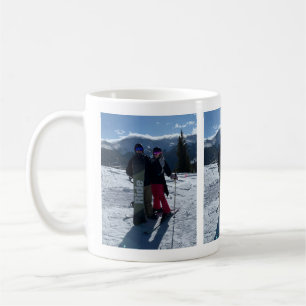 Personalisiertes Hinzufügen von drei Fotos Kaffeetasse