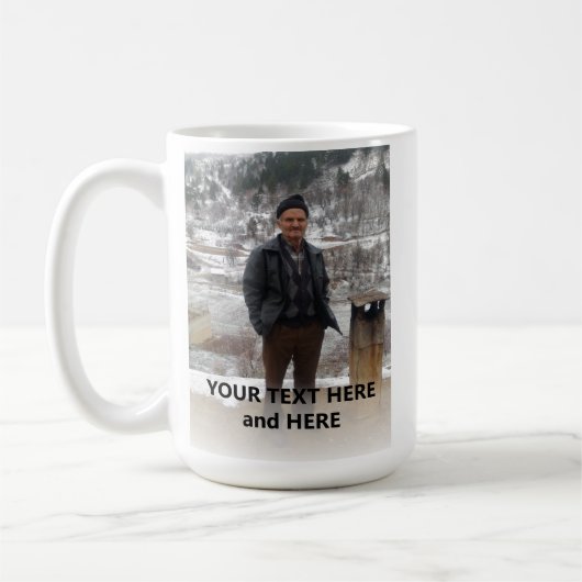 Personalisiertes Hinzufügen von Foto und Text Kaffeetasse (Links)