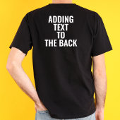 Personalisiertes Hinzufügen von Text zum benutzerd T-Shirt