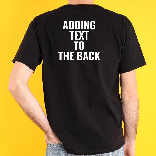 Personalisiertes Hinzufügen von Text zum benutzerd T-Shirt