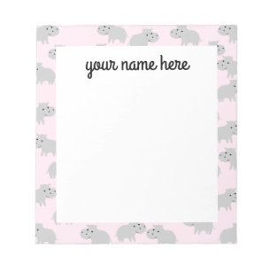 Personalisiertes Hippo Notepad Notizblock