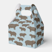 Personalisiertes Hippopotamus Hippo-Muster Geschenkschachtel (Rückseite)