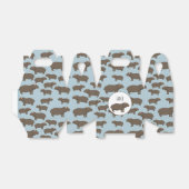 Personalisiertes Hippopotamus Hippo-Muster Geschenkschachtel (Ungefaltet)