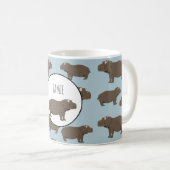 Personalisiertes Hippopotamus Hippo-Muster Kaffeetasse (VorderseiteRechts)