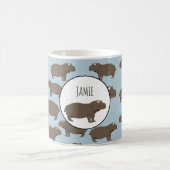 Personalisiertes Hippopotamus Hippo-Muster Kaffeetasse (Mittel)