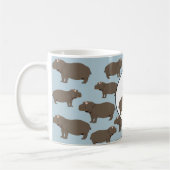 Personalisiertes Hippopotamus Hippo-Muster Kaffeetasse (Links)