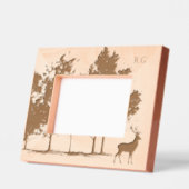 Personalisiertes Hirsch- und Wald-Monogramm Geätzte Rahmen (Links)