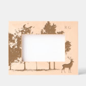 Personalisiertes Hirsch- und Wald-Monogramm Geätzte Rahmen (Vorderseite)