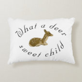 Personalisiertes Hirschsüßchen Kind_Waldland Dekokissen (Vorderseite)