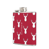 Personalisiertes Hirschtropfmuster Flachmann (Links)