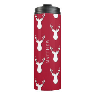 Personalisiertes Hirschtropfmuster Thermosbecher