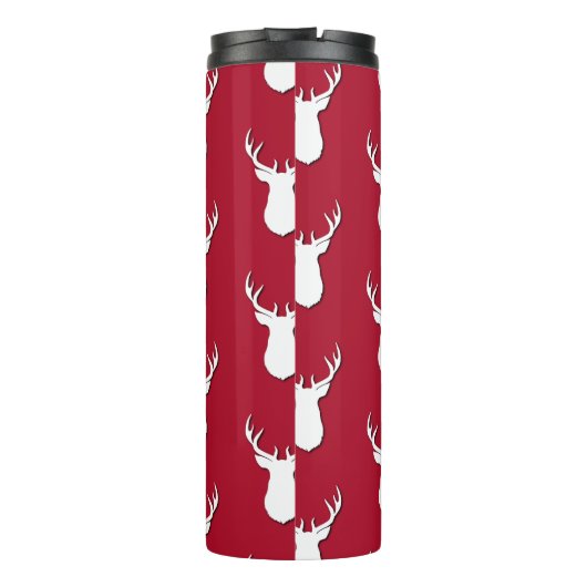 Personalisiertes Hirschtropfmuster Thermosbecher (Rückseite)